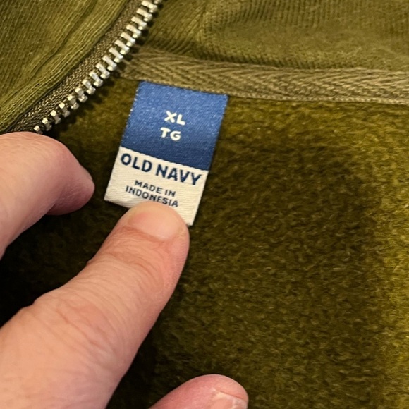 💚 Olive Green Half-Zip Pullover – Old Navy – Size XL💚 - Picture 2 of 7